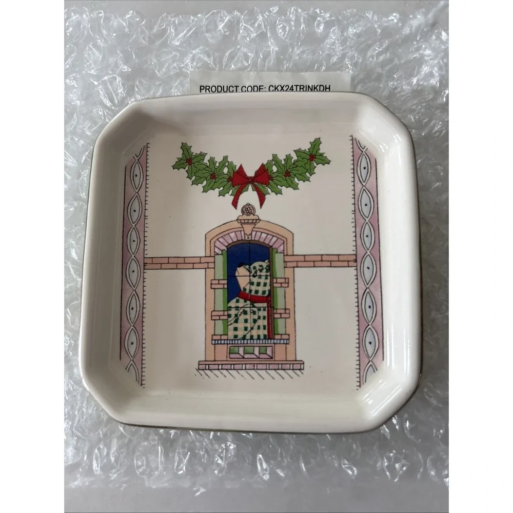 New Cath Kidston Christmas Bears Dolls House Trinket Dish CK
